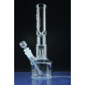 Double Bell Perc Beaker Base Glass Smoking Water Pipe (ES-GB-563)